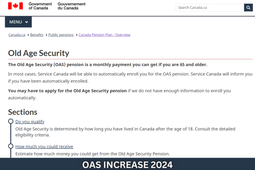 OAS Increase 2024, Payment, Eligibility, Application
